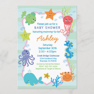 Ocean baby shower invitation