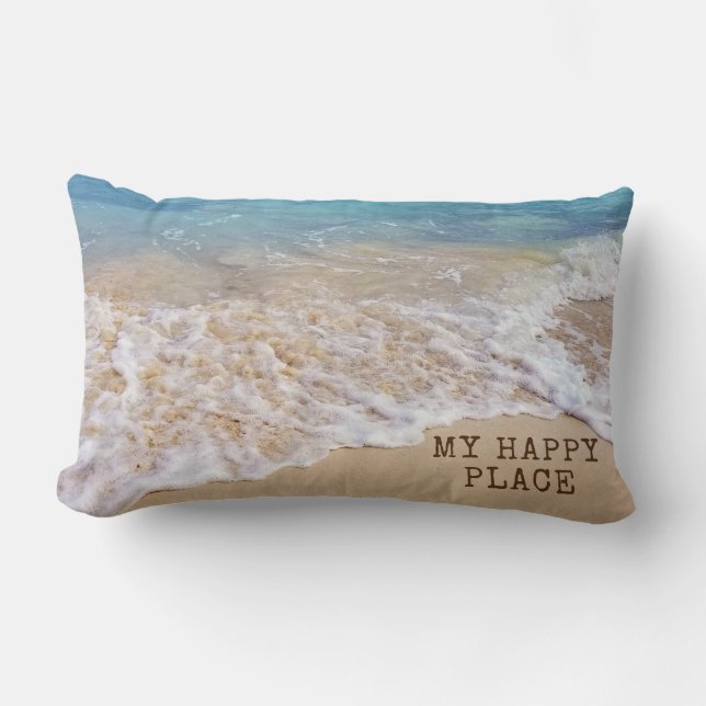 ocean Bahama beach with turquoise water Lumbar Pillow (Front)