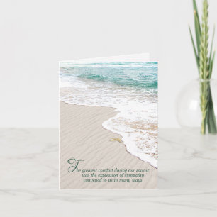 Ocean Beach and Starfish Sympathy Thank You Card