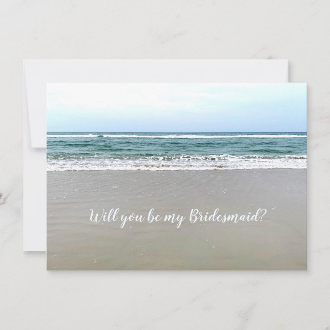 Ocean Beach Be My Bridesmaid Cartes (Devant)