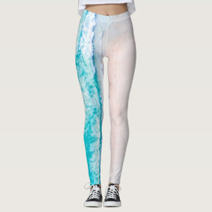 Ocean beach, beautiful landscape, travel theme. leggings