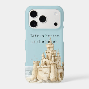 Ocean Beach Birds Blue Sky Cream Sand Castle