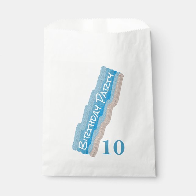Ocean Beach Birthday Party Favour Bag (Front)