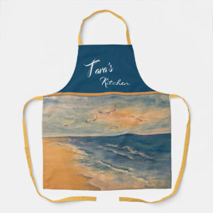 Ocean Beach Breeze All-Over Print Apron
