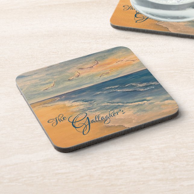 Ocean Beach Breeze Coasters (Left Side)