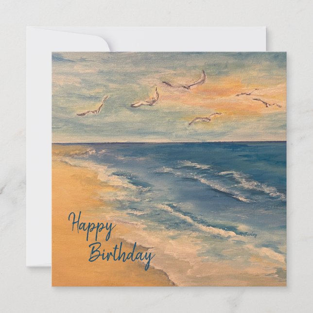 Ocean Beach Breeze Note Card (Front)