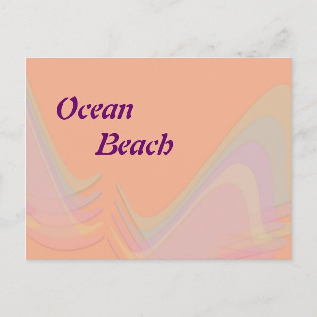 Ocean Beach California Pastel Wings Postcard (Front)