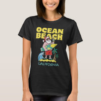 OCEAN BEACH CALIFORNIA Santa Christmas Surfing