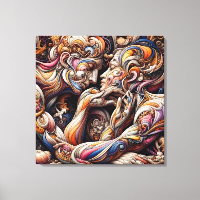 Ocean & Beach Canvas Painting – Coastal Style Wall (Front)