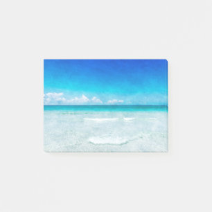 Ocean Beach Decor in Teal Aqua Turquoise Blue Post-it Notes