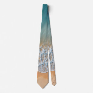 Ocean Beach From Above Turquoise Sea Waves Tie