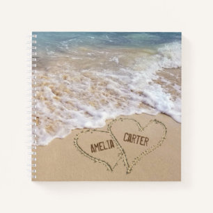 Ocean Beach Hearts Notebook