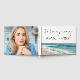 Ocean Beach In Loving Memory Funeral Photo Guest Book
