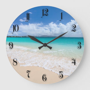 Ocean beach large clock