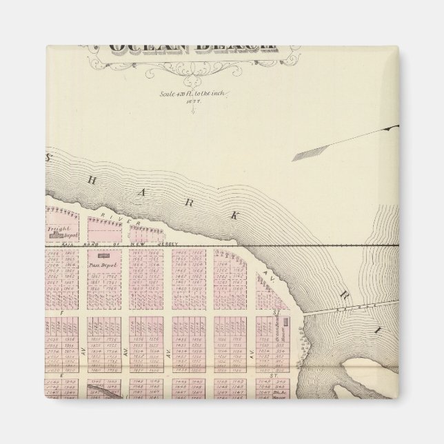 Ocean Beach, New Jersey Magnet (Front)