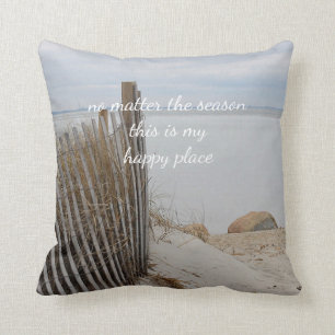 Ocean Beach on Cape Cod Throw Pillow