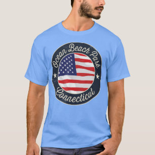 Ocean Beach Park - Patriotic Connecticut Souvenir  T-Shirt