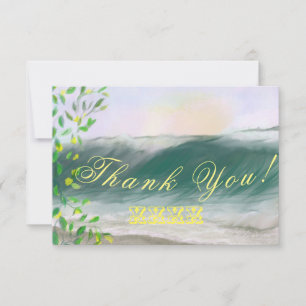 Ocean Beach Party Celebration Thank You Cards