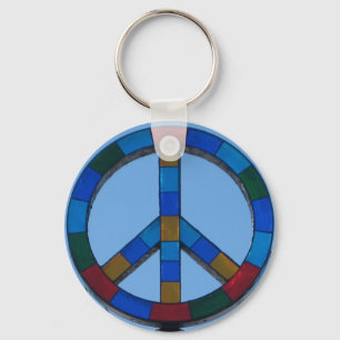 Ocean Beach Peace Sign Keychain