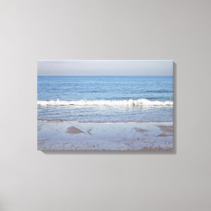 Ocean beach photo canvas print