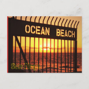 Ocean beach postcard