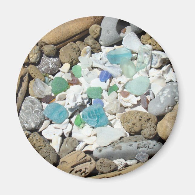 Ocean Beach Rock Garden magnet Verre de mer Coques (Devant)