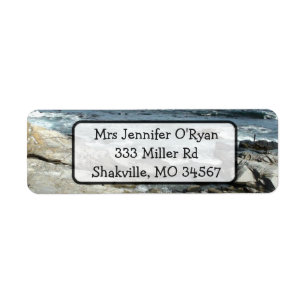 Ocean Beach Rocks  Return address Label