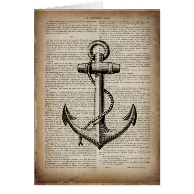 ocean beach  sailor vintage nautical anchor (Front)