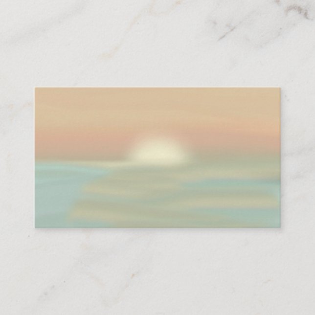 Ocean Beach Scenic Sunset Life Coach business card (Front)