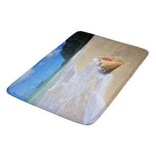 Ocean Beach Seashell Bathroom Rug Mat Home Decor
