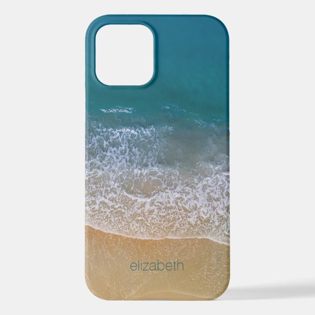 Ocean beach seashore personalized iPhone case (Back)