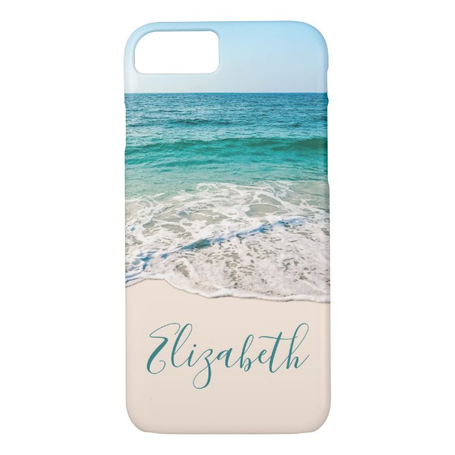 Ocean Beach Shore to Add Your Name Case-Mate iPhone Case (Back)
