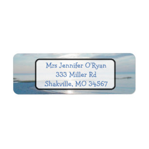 Ocean Beach Sunset Return address Label