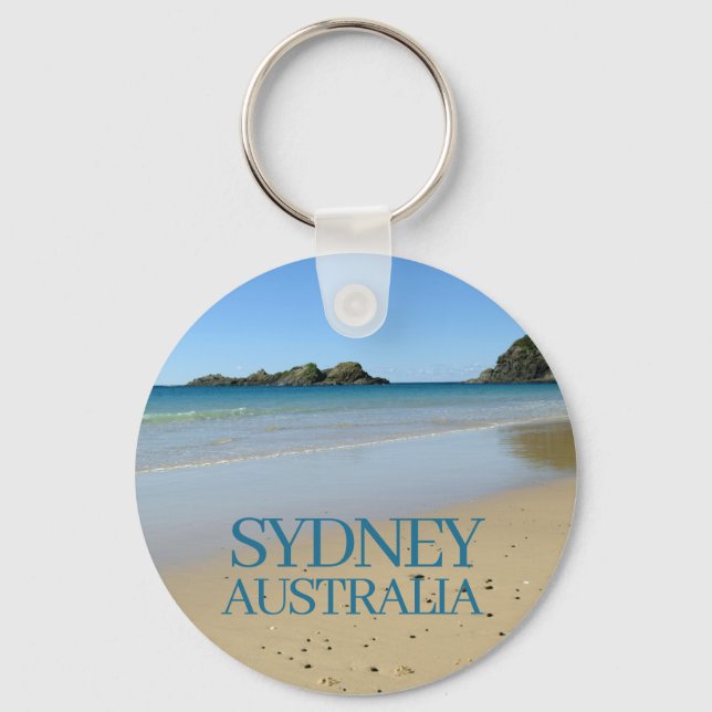 Ocean Beach Sydney Australia Keychain (Front)