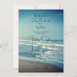Ocean Beach Theme Wedding Invitation
