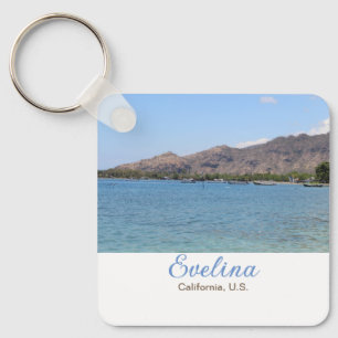 ocean beach travel add name place city text nomad keychain