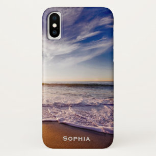 Ocean Beach Vacation Monogram Name Case-Mate iPhone Case