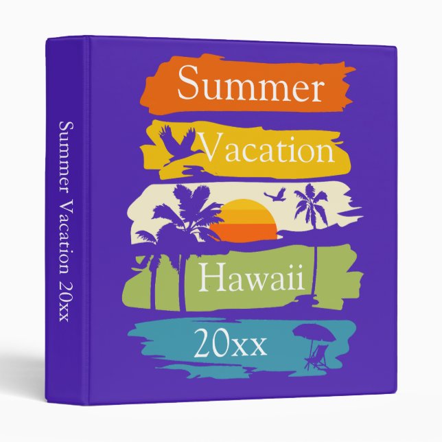 Ocean Beach Vacation Photo Album Binder (Front/Spine)