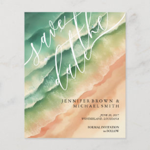 Ocean Beach Watercolor Summer Green Sun Flyer