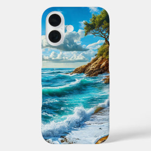 Ocean beach waves iPhone 16 case