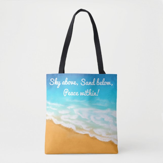Ocean Beach waves Tote Bag (Front)