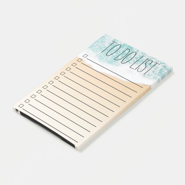 Ocean Beach Waves - Tropical List Post-it Notes (Angled)