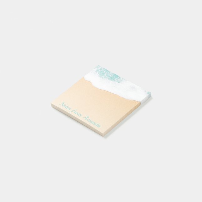 Ocean Beach Waves - Tropical Name Post-it Notes (Angled)