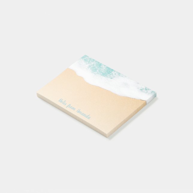 Ocean Beach Waves - Tropical Name Post-it Notes (Angled)