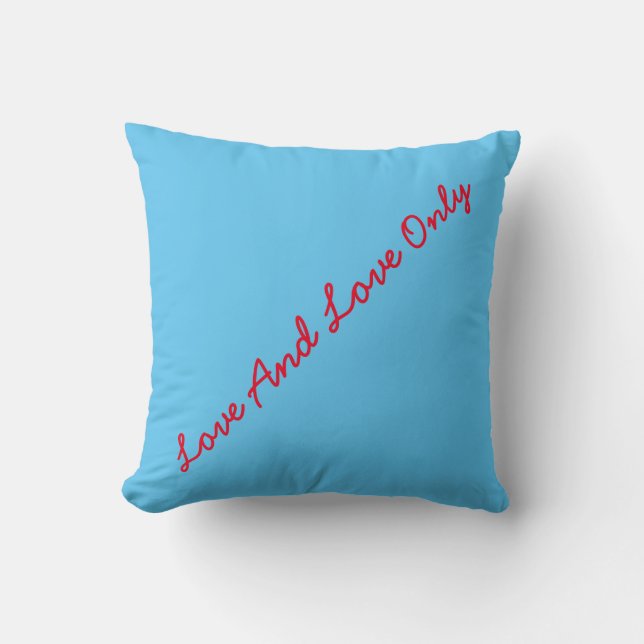 Ocean Beach Wedding Aqua Blue Colour Background Throw Pillow (Front)