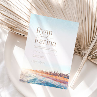 Ocean Beach Wedding Invitation, invitation de la m