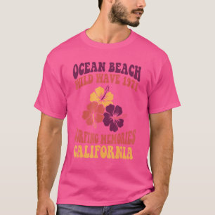 Ocean Beach Wild Wave 1971 Surfing Memories Califo T-Shirt