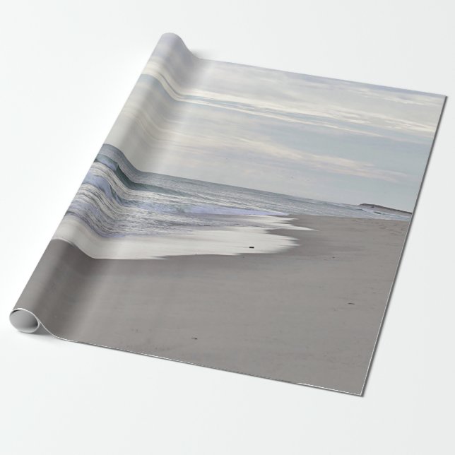 Ocean beach wrapping paper (Unrolled)