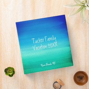 Ocean Beachy Summer Family Vacation Photo Binder