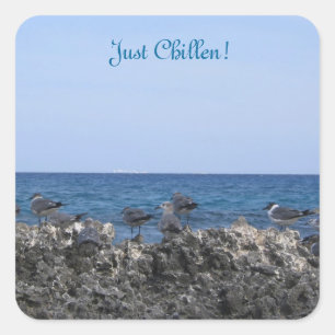 Ocean Beauty Square Sticker